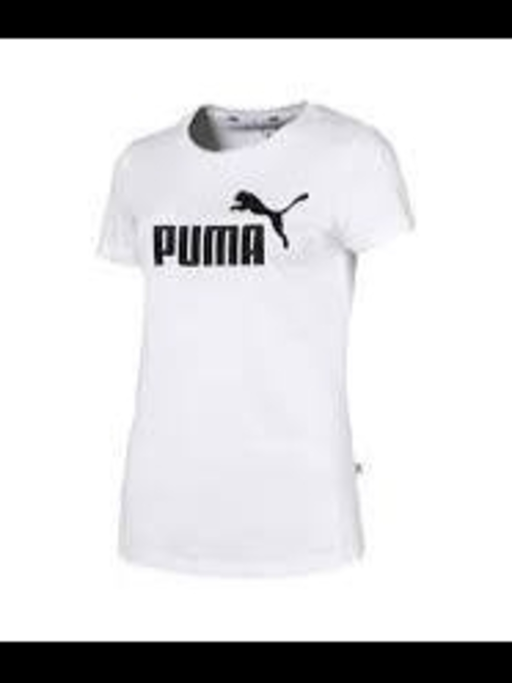 Puma White T-Shirt with Black Logo